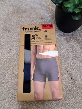 Frank And Oak 4 Pack Boxer Briefs Men's Size Medium Assorted Colours NEW